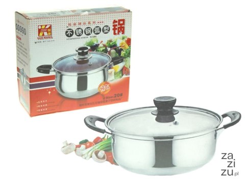Garnek z pokrywką szklaną 20 cm sym. NT2297 Garnek z pokrywką szklaną 20 cm sym. NT2297