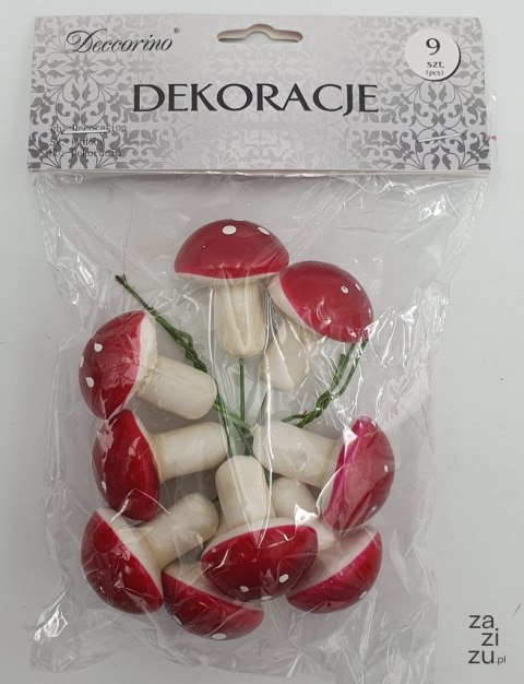 Grzybki na druciku 9szt Grzybki na druciku 9szt