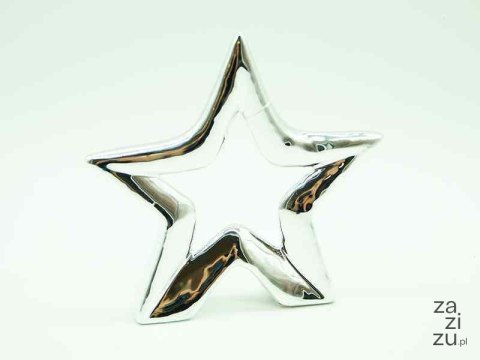 Gwiazda 12szt ceram. SREBRO 12,7 x 2,5 x 12,1 cm TG59516-2 Gwiazda 12szt ceram. SREBRO 12,7 x 2,5 x 12,1 cm TG59516-2
