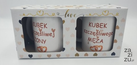 Komplet 2 kubków ŻONA / MĄŻ SZCZĘŚLIWI Komplet 2 kubków ŻONA / MĄŻ SZCZĘŚLIWI