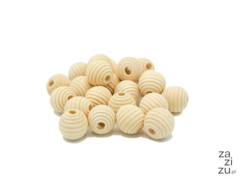 Koraliki drewniane naturalne z tłoczeniami 18mm 40szt. | PJ-0812 Koraliki drewniane naturalne z tłoczeniami 18mm 40szt. | PJ-0812