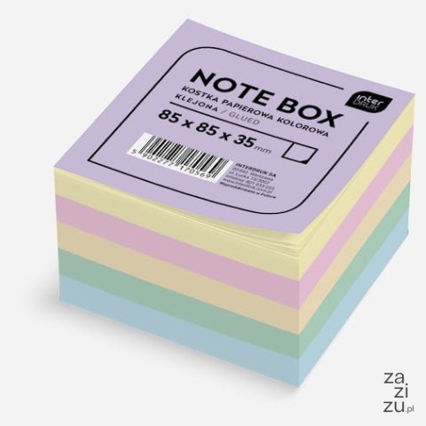 Kostka papierowa kolorowa 85x85x35 mm klejona Kostka papierowa kolorowa 85x85x35 mm klejona