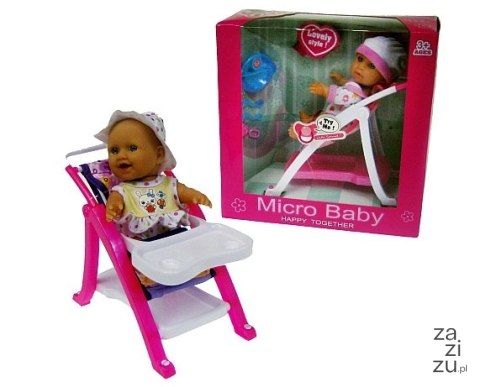 Lalka 13cm z krzesełkiem/wózkiem z dźwiękiem Lalka 13cm z krzesełkiem/wózkiem z dźwiękiem