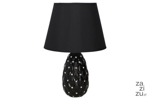 Lampka elektryczna ceramiczna 34x23cm CZARNA E14 ZZ1M17-07B Lampka elektryczna ceramiczna 34x23cm CZARNA E14 ZZ1M17-07B