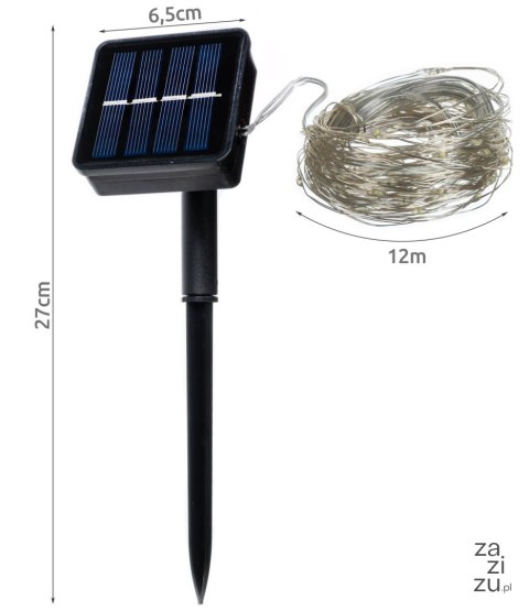 Lampki choinkowe solarne druciki 100 led multicolor | 11393 Lampki choinkowe solarne druciki 100 led multicolor | 11393