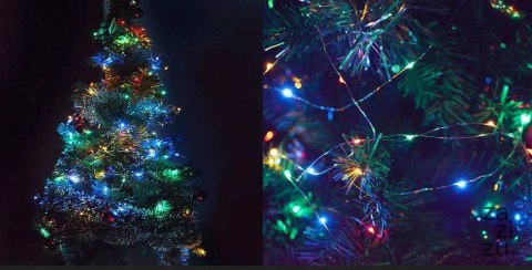 Lampki choinkowe solarne druciki 100 led multicolor | 11393 Lampki choinkowe solarne druciki 100 led multicolor | 11393