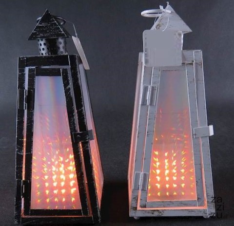 Latarnia metalowa led wys. 30 cm x 12 x12 cm 483011 Latarnia metalowa led wys. 30 cm x 12 x12 cm 483011
