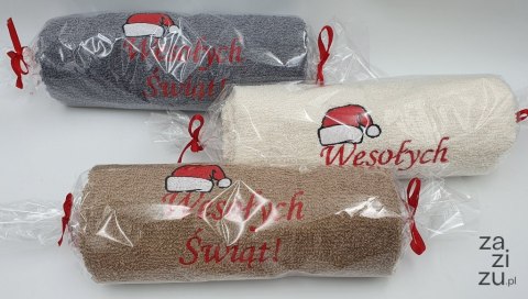 Ręcznik 50X100 cukierek CZAPECZKA WESOŁYCH ŚWIĄT Ręcznik 50X100 cukierek CZAPECZKA WESOŁYCH ŚWIĄT