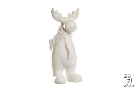 Renifer z szalikiem biała porcelana 8 x 6 x 16cm POR09805 Renifer z szalikiem biała porcelana 8 x 6 x 16cm POR09805