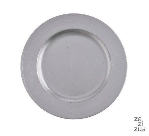 Talerz dekoracyjny plexi 22cm silver | P0001-22_SLV Talerz dekoracyjny plexi 22cm silver | P0001-22_SLV