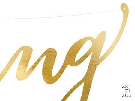 Baner Wedding złoty 16,5 x 45cm | GRL38-019 Baner Wedding złoty 16,5 x 45cm | GRL38-019