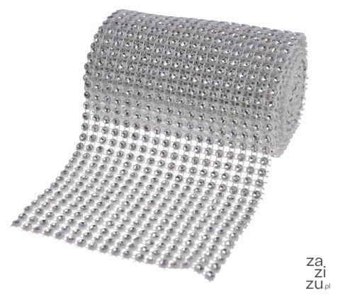 Diamentowy pas duże oczko 18 linii/1,83m srebrno-biały 23876 Diamentowy pas duże oczko 18 linii/1,83m srebrno-biały 23876