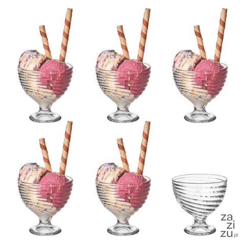 Komplet 6 szklanych pucharków deserowych Tadar Vesta 300 ml Komplet 6 szklanych pucharków deserowych Tadar Vesta 300 ml