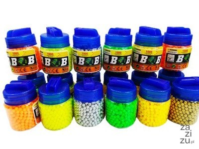 Kulki do pistoletu 6mm BB 1000szt. 12szt. C12-1000 Kulki do pistoletu 6mm BB 1000szt. 12szt. C12-1000