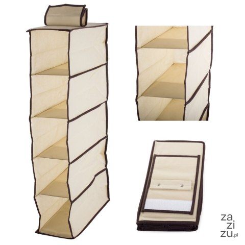 Organizer do szafy wisząca półka z 5 półkami 70cm 01336 Organizer do szafy wisząca półka z 5 półkami 70cm 01336