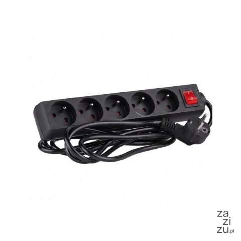 Przedłużacz elektryczny z uziemieniem 5 gniazd x 3m + przełącznik ENERGY TEGS10B530