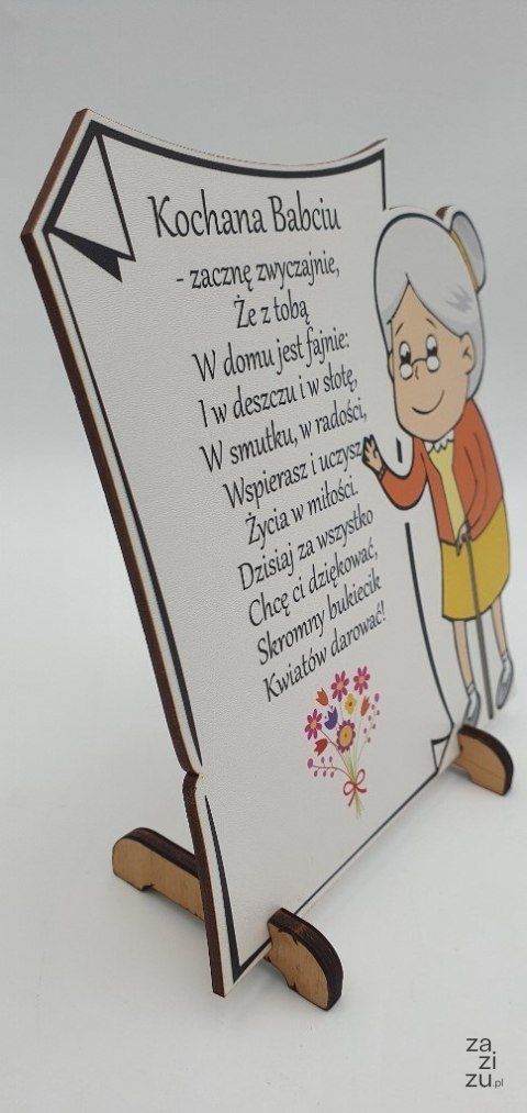 Ramka z życzeniami dla babci 16x16cm Ramka z życzeniami dla babci 16x16cm