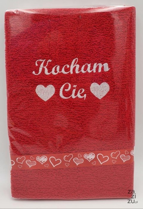 Ręcznik frotte 50 x 100 cm Kocham Cię Ręcznik frotte 50 x 100 cm Kocham Cię