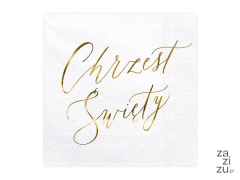 Serwetki 20szt. Chrzest Święty biały 33x33 | SP33-89-019ME Serwetki 20szt. Chrzest Święty biały 33x33 | SP33-89-019ME