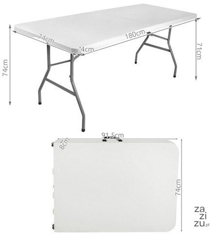 Stół ogrodowy składany 180cm 2467 Stół ogrodowy składany 180cm 2467