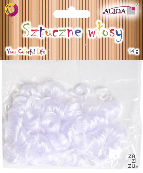 Sztuczne włosy białe 14g | WLO-7707 Sztuczne włosy białe 14g | WLO-7707