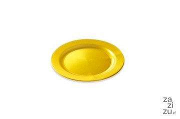 Talerze plastikowe 24cm złote / 12 sztuk 34-45 Talerze plastikowe 24cm złote / 12 sztuk 34-45