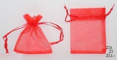 Torebki z materiału tiul 10x8 cm czerwone 12szt. 4600 Torebki z materiału tiul 10x8 cm czerwone 12szt. 4600
