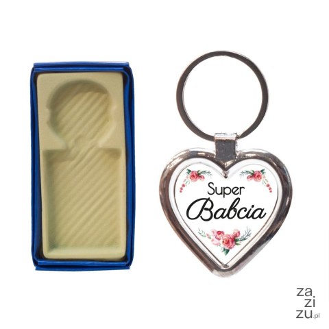 Zawieszka brelok dwustronny żelowy "Super Babcia" Zawieszka brelok dwustronny żelowy "Super Babcia"