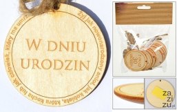 Zawieszka drewniana lub do przyklejenia z tekstem 