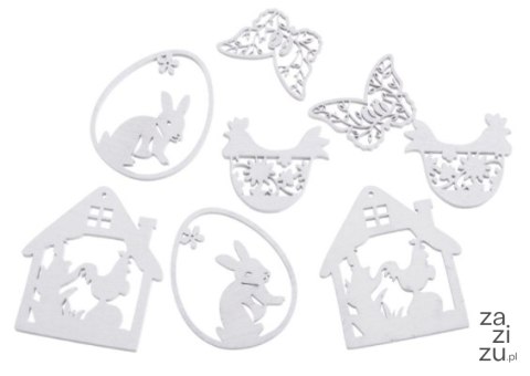 Ażurowe wykrawanki wielkanocne 4cm - 6cm 8szt. | G2467 Ażurowe wykrawanki wielkanocne 4cm - 6cm 8szt. | G2467