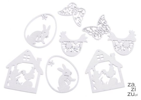Ażurowe wykrawanki wielkanocne 4cm - 6cm 8szt. | G2467 Ażurowe wykrawanki wielkanocne 4cm - 6cm 8szt. | G2467