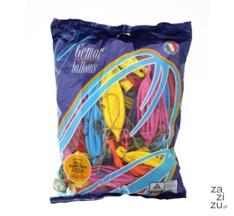 Balon GPBD1 pastel "Piłka z nadrukiem Lux" mix 50 szt. | GPBD1/ASL50 Balon GPBD1 pastel "Piłka z nadrukiem Lux" mix 50 szt. | GPBD1/ASL50
