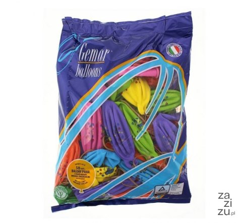 Balon pastel różnokolorowe "Piłka ze Zwierzętami" 50 szt. | GPBD1/614 Balon pastel różnokolorowe "Piłka ze Zwierzętami" 50 szt. | GPBD1/614