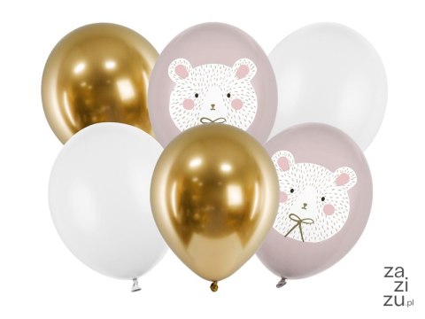 Balony 30 cm, Miś polarny, mix 6 szt. SB14P-315-000-6 Balony 30 cm, Miś polarny, mix 6 szt. SB14P-315-000-6