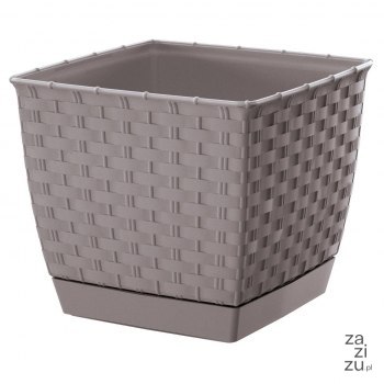 Doniczka RATOLLA square 14x14xh12cm - MOCCA | DRLK145 Doniczka RATOLLA square 14x14xh12cm - MOCCA | DRLK145