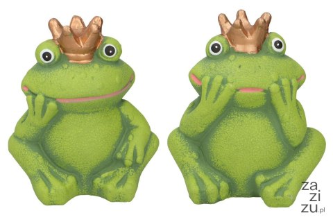 Figurka ceramiczna żaba w koronie 16,5cm Figurka ceramiczna żaba w koronie 16,5cm