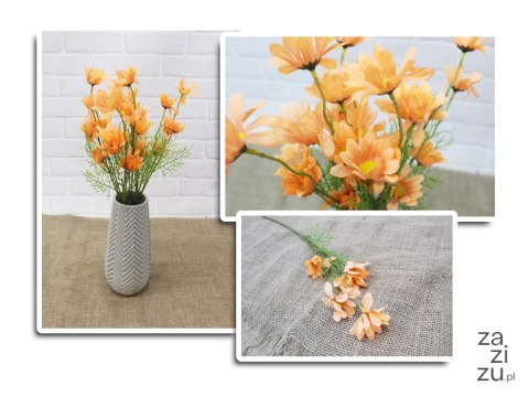 Kwiat 10szt sztuczny stokrotka 5-kwiatowa średnia 6 cm na jednej łodydze 60 cm - mix kolorów Kwiat 10szt sztuczny stokrotka 5-kwiatowa średnia 6 cm na jednej łodydze 60 cm - mix kolorów