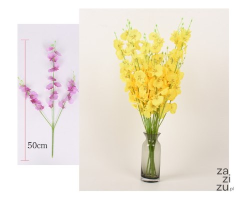 Kwiat sztuczny ORCHIDEA 10szt drobna na łodydze 3-ramienna 50 cm mix KCR-102A,B,C,D,G Kwiat sztuczny ORCHIDEA 10szt drobna na łodydze 3-ramienna 50 cm mix KCR-102A,B,C,D,G