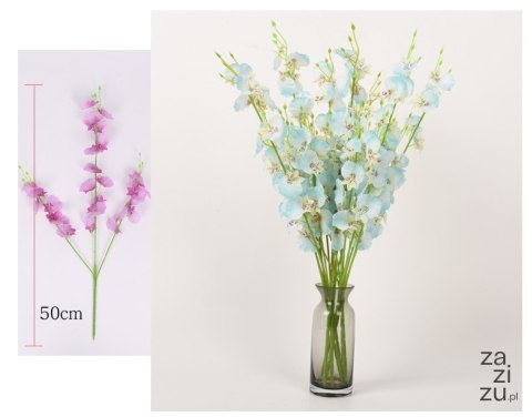 Kwiat sztuczny ORCHIDEA 10szt drobna na łodydze 3-ramienna 50 cm mix KCR-102A,B,C,D,G Kwiat sztuczny ORCHIDEA 10szt drobna na łodydze 3-ramienna 50 cm mix KCR-102A,B,C,D,G