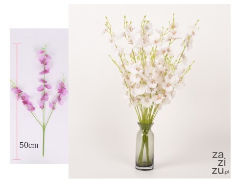 Kwiat sztuczny ORCHIDEA 10szt drobna na łodydze 3-ramienna 50 cm mix KCR-102A,B,C,D,G Kwiat sztuczny ORCHIDEA 10szt drobna na łodydze 3-ramienna 50 cm mix KCR-102A,B,C,D,G