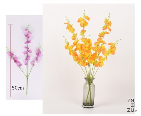 Kwiat sztuczny ORCHIDEA 10szt drobna na łodydze 3-ramienna 50 cm mix KCR-102A,B,C,D,G Kwiat sztuczny ORCHIDEA 10szt drobna na łodydze 3-ramienna 50 cm mix KCR-102A,B,C,D,G