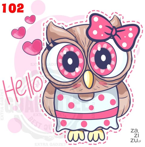 Naprasowanka 13x18 SOWA HELLO 10szt NR102 Naprasowanka 13x18 SOWA HELLO 10szt NR102