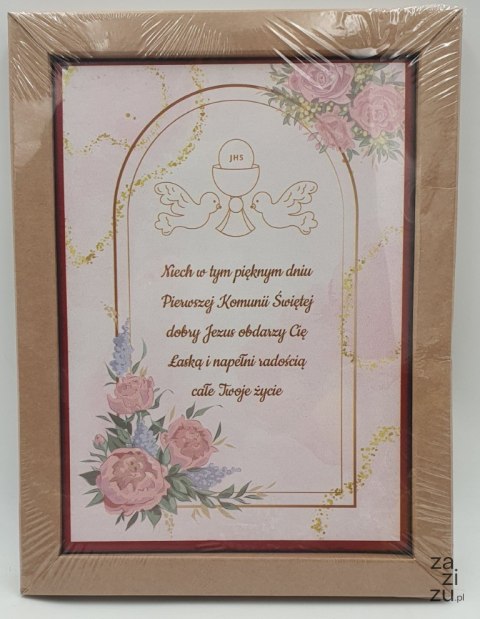 Obraz 18x25cm PAMIĄTKA I KOMUNII ŚWIĘTEJ Obraz 18x25cm PAMIĄTKA I KOMUNII ŚWIĘTEJ