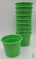 Osłonka / doniczka 10szt CARO 11cm ZIELONA