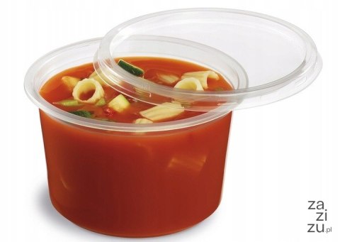 Pojemnik 500ml na zupę/sałatkę z wieczkiem 50szt. Pojemnik 500ml na zupę/sałatkę z wieczkiem 50szt.