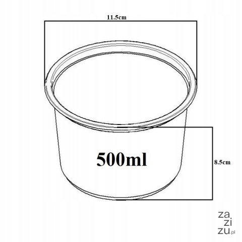 Pojemnik 500ml na zupę/sałatkę z wieczkiem 50szt. Pojemnik 500ml na zupę/sałatkę z wieczkiem 50szt.
