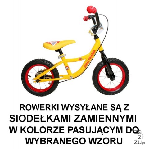 Rowerek biegowy 12" STRAŻ pompowane koło Rowerek biegowy 12" STRAŻ pompowane koło