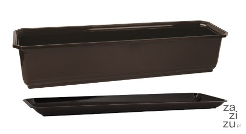 Skrzynka balkonowa 60 cm + podstawka brązowa Skrzynka balkonowa 60 cm + podstawka brązowa