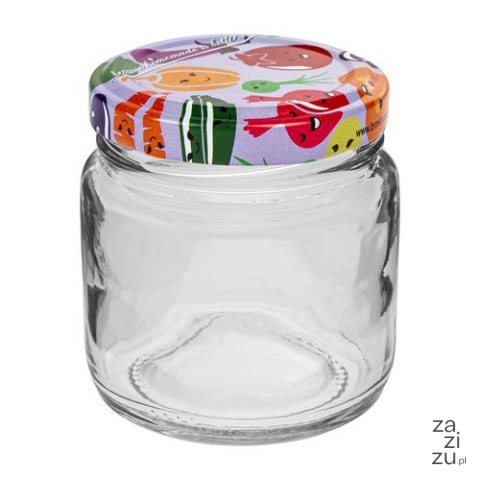 Słoik TO 106 ml z kolorową zakrętką fi53 - 6 szt. Słoik TO 106 ml z kolorową zakrętką fi53 - 6 szt.