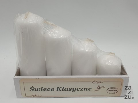 Świeca 4szt biała 40/60,80100,120cm Świeca 4szt biała 40/60,80100,120cm